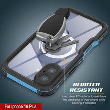Load image into Gallery viewer, iPhone 16 Plus Waterproof IP68 Case, Punkcase [Light blue] [StudStar Series] [Slim Fit] [Dirtproof]
