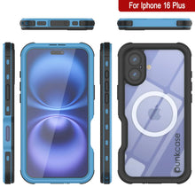 Load image into Gallery viewer, iPhone 16 Plus Waterproof IP68 Case, Punkcase [Light blue] [StudStar Series] [Slim Fit] [Dirtproof]
