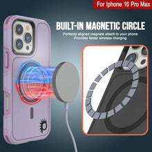 Load image into Gallery viewer, PunkCase iPhone 16 Pro Max Case, [Spartan 2.0 Series] Clear Rugged Heavy Duty Cover W/Built in Screen Protector [lilac]
