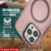 Load image into Gallery viewer, PunkCase iPhone 16 Pro Max Case, [Spartan 2.0 Series] Clear Rugged Heavy Duty Cover W/Built in Screen Protector [pink]
