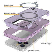 Load image into Gallery viewer, PunkCase iPhone 16 Pro Max Case, [Spartan 2.0 Series] Clear Rugged Heavy Duty Cover W/Built in Screen Protector [lilac]
