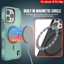 Load image into Gallery viewer, PunkCase iPhone 16 Pro Max Case, [Spartan 2.0 Series] Clear Rugged Heavy Duty Cover W/Built in Screen Protector [teal]
