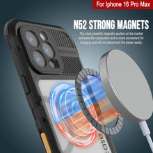 Load image into Gallery viewer, iPhone 16 Pro Max Metal Extreme 2.0 Series Aluminum Waterproof Case IP68 W/Buillt in Screen Protector [Black]
