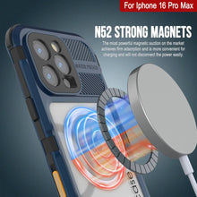 Load image into Gallery viewer, iPhone 16 Pro Max Metal Extreme 2.0 Series Aluminum Waterproof Case IP68 W/Buillt in Screen Protector [Blue]
