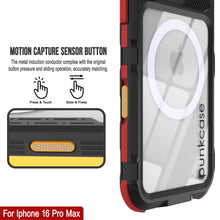 Load image into Gallery viewer, iPhone 16 Pro Max Metal Extreme 2.0 Series Aluminum Waterproof Case IP68 W/Buillt in Screen Protector [Black-Red]
