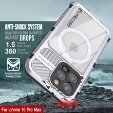 Load image into Gallery viewer, iPhone 16 Pro Max Metal Extreme 2.0 Series Aluminum Waterproof Case IP68 W/Buillt in Screen Protector [White]
