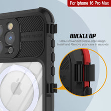 Load image into Gallery viewer, iPhone 16 Pro Max Metal Extreme 2.0 Series Aluminum Waterproof Case IP68 W/Buillt in Screen Protector [Black]

