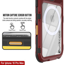Load image into Gallery viewer, iPhone 16 Pro Max Metal Extreme 2.0 Series Aluminum Waterproof Case IP68 W/Buillt in Screen Protector [Red-Black]
