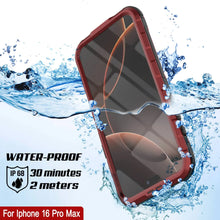Load image into Gallery viewer, iPhone 16 Pro Max Metal Extreme 2.0 Series Aluminum Waterproof Case IP68 W/Buillt in Screen Protector [Red-Black]
