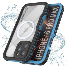 Load image into Gallery viewer, iPhone 16 Pro Max Waterproof IP68 Case, Punkcase [Light blue] [StudStar Series] [Slim Fit] [Dirtproof]
