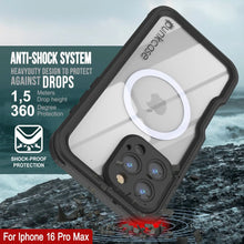 Load image into Gallery viewer, iPhone 16 Pro Max Waterproof IP68 Case, Punkcase [Black] [StudStar Series] [Slim Fit]
