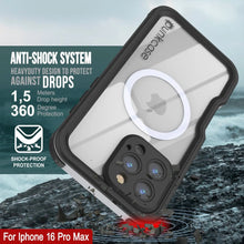 Load image into Gallery viewer, iPhone 16 Pro Max Waterproof IP68 Case, Punkcase [White] [StudStar Series] [Slim Fit] [Dirtproof]
