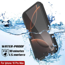 Load image into Gallery viewer, iPhone 16 Pro Max Waterproof IP68 Case, Punkcase [Black] [StudStar Series] [Slim Fit]
