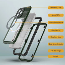 Load image into Gallery viewer, iPhone 16 Pro Metal Extreme 2.0 Series Aluminum Waterproof Case IP68 W/Buillt in Screen Protector [Dark-Green]
