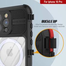 Load image into Gallery viewer, iPhone 16 Pro Metal Extreme 2.0 Series Aluminum Waterproof Case IP68 W/Buillt in Screen Protector [Black]
