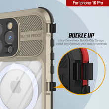 Load image into Gallery viewer, iPhone 16 Pro Metal Extreme 2.0 Series Aluminum Waterproof Case IP68 W/Buillt in Screen Protector [Gold]

