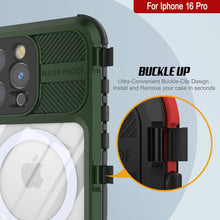 Load image into Gallery viewer, iPhone 16 Pro Metal Extreme 2.0 Series Aluminum Waterproof Case IP68 W/Buillt in Screen Protector [Dark-Green]
