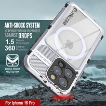 Load image into Gallery viewer, iPhone 16 Pro Metal Extreme 2.0 Series Aluminum Waterproof Case IP68 W/Buillt in Screen Protector [White]

