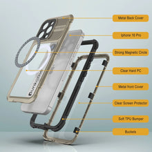 Load image into Gallery viewer, iPhone 16 Pro Metal Extreme 2.0 Series Aluminum Waterproof Case IP68 W/Buillt in Screen Protector [Gold]

