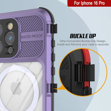 Load image into Gallery viewer, iPhone 16 Pro Metal Extreme 2.0 Series Aluminum Waterproof Case IP68 W/Buillt in Screen Protector [Purple]
