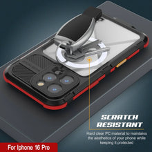 Load image into Gallery viewer, iPhone 16 Pro Metal Extreme 2.0 Series Aluminum Waterproof Case IP68 W/Buillt in Screen Protector [Black-Red]
