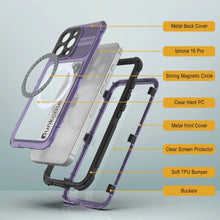 Load image into Gallery viewer, iPhone 16 Pro Metal Extreme 2.0 Series Aluminum Waterproof Case IP68 W/Buillt in Screen Protector [Purple]
