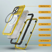 Load image into Gallery viewer, iPhone 16 Pro Metal Extreme 2.0 Series Aluminum Waterproof Case IP68 W/Buillt in Screen Protector [Yellow]
