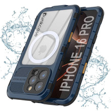 Load image into Gallery viewer, iPhone 16 Pro Metal Extreme 2.0 Series Aluminum Waterproof Case IP68 W/Buillt in Screen Protector [Blue]
