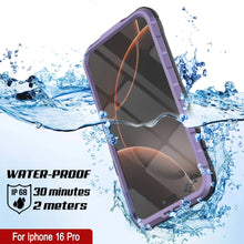 Load image into Gallery viewer, iPhone 16 Pro Metal Extreme 2.0 Series Aluminum Waterproof Case IP68 W/Buillt in Screen Protector [Purple]
