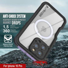 Load image into Gallery viewer, iPhone 16 Pro Waterproof IP68 Case, Punkcase [Lilac] [StudStar Series] [Slim Fit] [Dirtproof]
