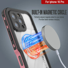 Load image into Gallery viewer, iPhone 16 Pro Waterproof IP68 Case, Punkcase [Pink] [StudStar Series] [Slim Fit] [Dirtproof]
