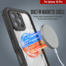 Load image into Gallery viewer, iPhone 16 Pro Waterproof IP68 Case, Punkcase [Black] [StudStar Series] [Slim Fit]
