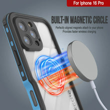 Load image into Gallery viewer, iPhone 16 Pro Waterproof IP68 Case, Punkcase [Light blue] [StudStar Series] [Slim Fit] [Dirtproof]
