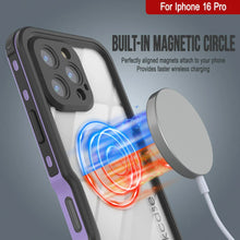 Load image into Gallery viewer, iPhone 16 Pro Waterproof IP68 Case, Punkcase [Lilac] [StudStar Series] [Slim Fit] [Dirtproof]
