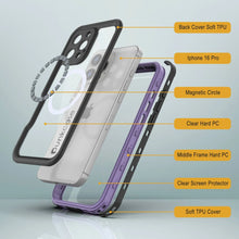Load image into Gallery viewer, iPhone 16 Pro Waterproof IP68 Case, Punkcase [Lilac] [StudStar Series] [Slim Fit] [Dirtproof]
