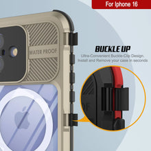 Load image into Gallery viewer, iPhone 16 Metal Extreme 2.0 Series Aluminum Waterproof Case IP68 W/Buillt in Screen Protector [Gold]
