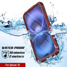 Load image into Gallery viewer, iPhone 16 Metal Extreme 2.0 Series Aluminum Waterproof Case IP68 W/Buillt in Screen Protector [Red-Black]
