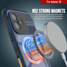 Load image into Gallery viewer, iPhone 16 Metal Extreme 2.0 Series Aluminum Waterproof Case IP68 W/Buillt in Screen Protector [Blue]

