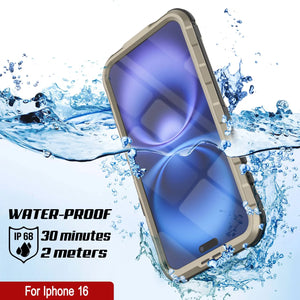 iPhone 16 Metal Extreme 2.0 Series Aluminum Waterproof Case IP68 W/Buillt in Screen Protector [Gold]