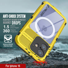 Load image into Gallery viewer, iPhone 16 Metal Extreme 2.0 Series Aluminum Waterproof Case IP68 W/Buillt in Screen Protector [Yellow]
