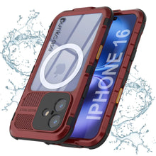 Load image into Gallery viewer, iPhone 16 Metal Extreme 2.0 Series Aluminum Waterproof Case IP68 W/Buillt in Screen Protector [Red-Black]

