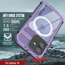 Load image into Gallery viewer, iPhone 16 Metal Extreme 2.0 Series Aluminum Waterproof Case IP68 W/Buillt in Screen Protector [Purple]
