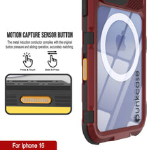 Load image into Gallery viewer, iPhone 16 Metal Extreme 2.0 Series Aluminum Waterproof Case IP68 W/Buillt in Screen Protector [Red-Black]
