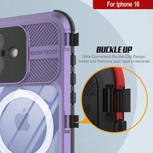 Load image into Gallery viewer, iPhone 16 Metal Extreme 2.0 Series Aluminum Waterproof Case IP68 W/Buillt in Screen Protector [Purple]
