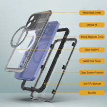 Load image into Gallery viewer, iPhone 16 Metal Extreme 2.0 Series Aluminum Waterproof Case IP68 W/Buillt in Screen Protector [Silver]
