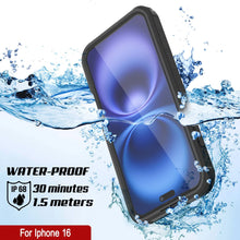 Load image into Gallery viewer, iPhone 16 Waterproof IP68 Case, Punkcase [Black] [StudStar Series] [Slim Fit]
