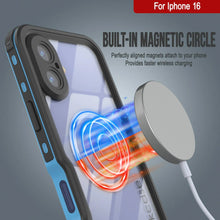 Load image into Gallery viewer, iPhone 16 Waterproof IP68 Case, Punkcase [Light blue] [StudStar Series] [Slim Fit] [Dirtproof]
