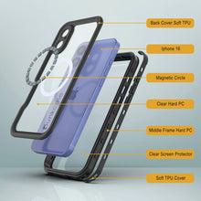 Load image into Gallery viewer, iPhone 16 Waterproof IP68 Case, Punkcase [Black] [StudStar Series] [Slim Fit]
