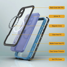 Load image into Gallery viewer, iPhone 16 Waterproof IP68 Case, Punkcase [Light blue] [StudStar Series] [Slim Fit] [Dirtproof]
