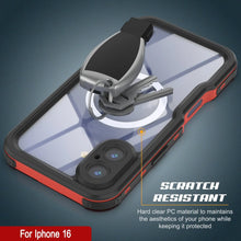 Load image into Gallery viewer, iPhone 16 Waterproof IP68 Case, Punkcase [Red] [StudStar Series] [Slim Fit]

